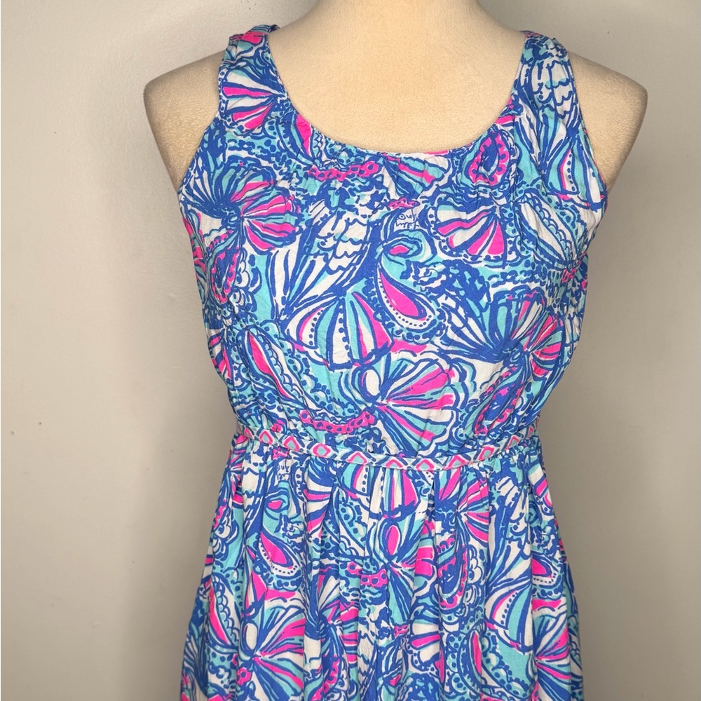 Lilly Pulitzer Maxi Dress Girls Size XL Blue Pink 20th Anniversary Collection - Picture 4 of 11